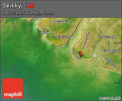 Satellite Map of Seikkyi