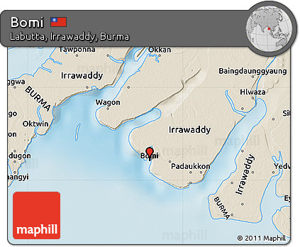 Shaded Relief Map of Bomi