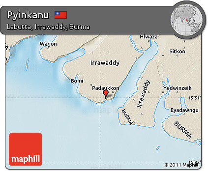 Shaded Relief Map of Pyinkanu