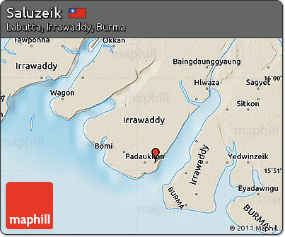 Shaded Relief Map of Saluzeik