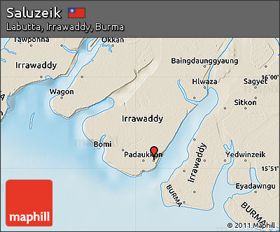 Shaded Relief Map of Saluzeik