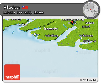 Physical Panoramic Map of Hlwāza