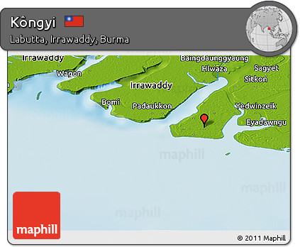 Physical Panoramic Map of Kôngyi