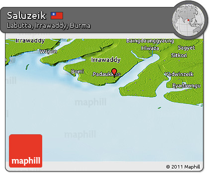 Physical Panoramic Map of Saluzeik