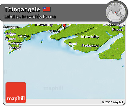 Physical Panoramic Map of Thingangale