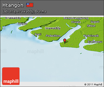 Physical Panoramic Map of Htangôn