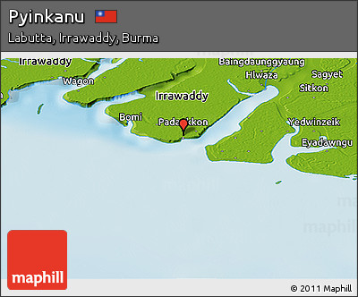 Physical Panoramic Map of Pyinkanu