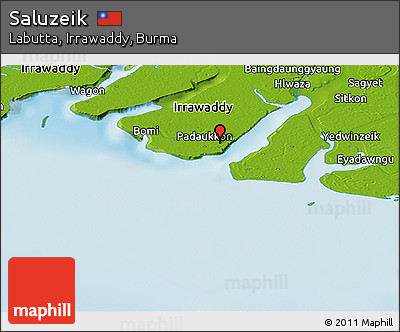 Physical Panoramic Map of Saluzeik