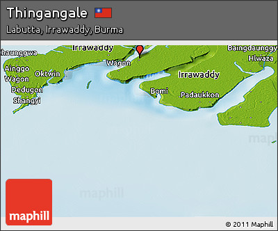 Physical Panoramic Map of Thingangale