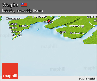Physical Panoramic Map of Wagôn