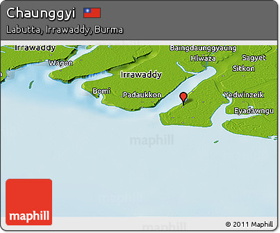 Physical Panoramic Map of Chaunggyi