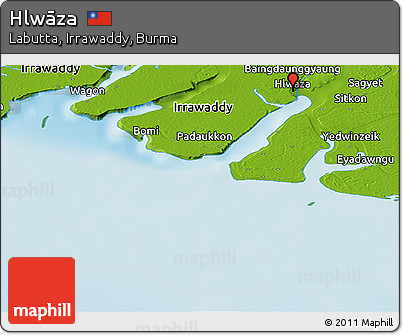 Physical Panoramic Map of Hlwāza