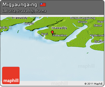 Physical Panoramic Map of Migyaungaing