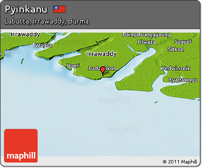 Physical Panoramic Map of Pyinkanu