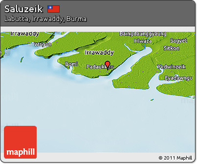 Physical Panoramic Map of Saluzeik