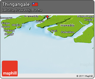 Physical Panoramic Map of Thingangale