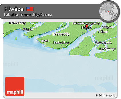 Political Panoramic Map of Hlwāza