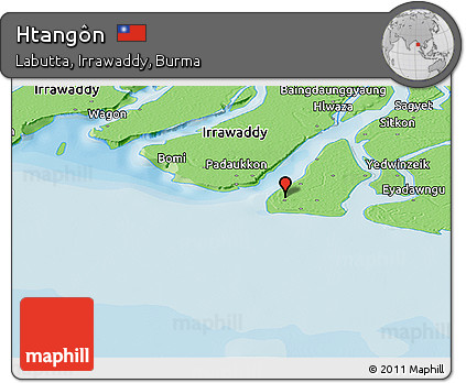 Political Panoramic Map of Htangôn