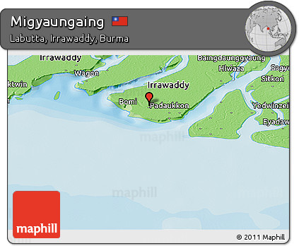 Political Panoramic Map of Migyaungaing