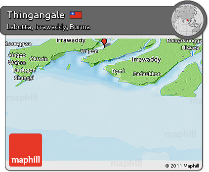 Political Panoramic Map of Thingangale