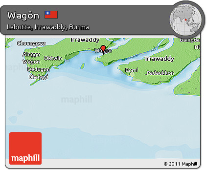 Political Panoramic Map of Wagôn