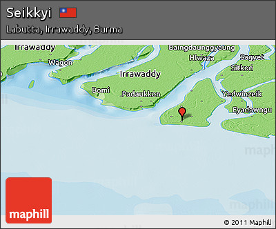 Political Panoramic Map of Seikkyi
