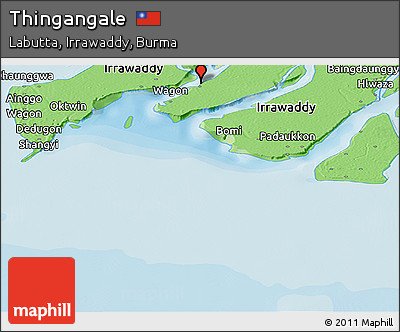 Political Panoramic Map of Thingangale