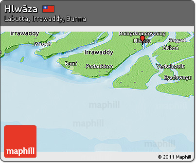 Political Panoramic Map of Hlwāza