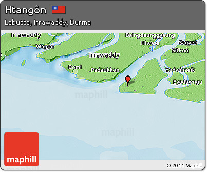 Political Panoramic Map of Htangôn
