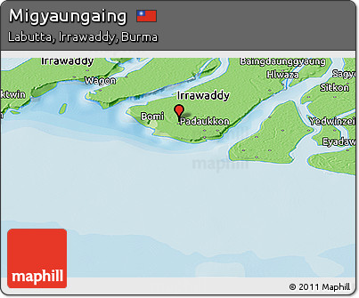 Political Panoramic Map of Migyaungaing