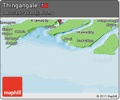 Political Panoramic Map of Thingangale