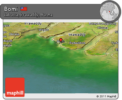 Satellite Panoramic Map of Bomi