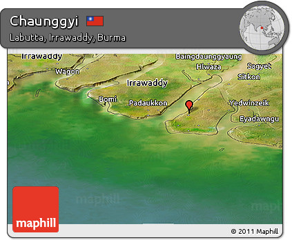 Satellite Panoramic Map of Chaunggyi
