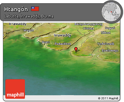 Satellite Panoramic Map of Htangôn
