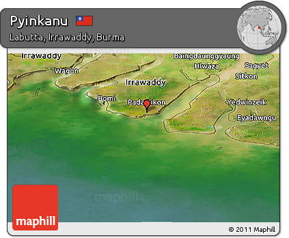 Satellite Panoramic Map of Pyinkanu
