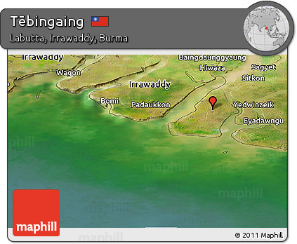 Satellite Panoramic Map of Tēbingaing