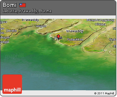 Satellite Panoramic Map of Bomi