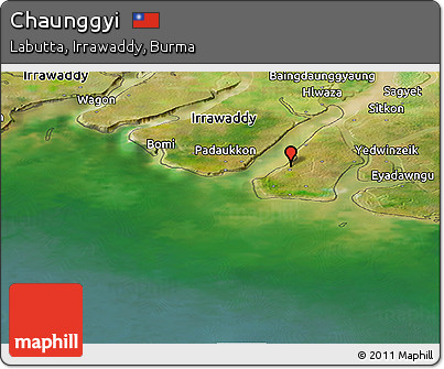 Satellite Panoramic Map of Chaunggyi