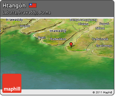 Satellite Panoramic Map of Htangôn