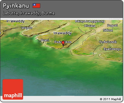 Satellite Panoramic Map of Pyinkanu