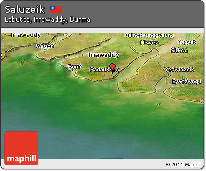 Satellite Panoramic Map of Saluzeik