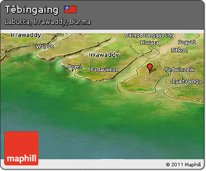 Satellite Panoramic Map of Tēbingaing