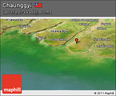 Satellite Panoramic Map of Chaunggyi