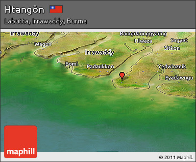 Satellite Panoramic Map of Htangôn