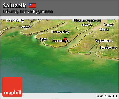 Satellite Panoramic Map of Saluzeik