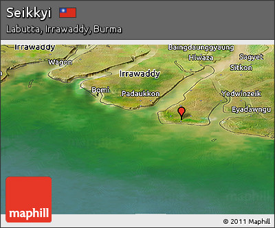 Satellite Panoramic Map of Seikkyi