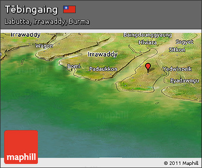 Satellite Panoramic Map of Tēbingaing