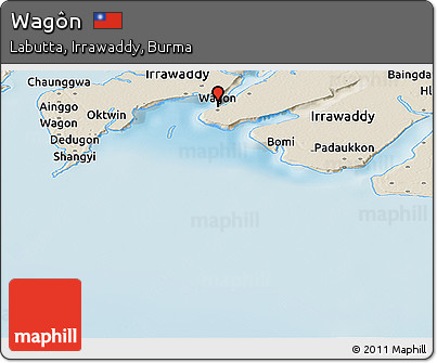 Shaded Relief Panoramic Map of Wagôn