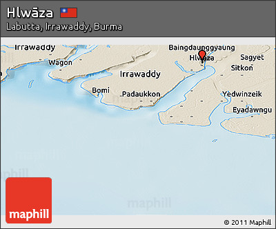 Shaded Relief Panoramic Map of Hlwāza