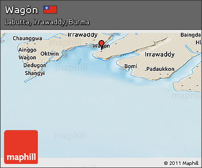 Shaded Relief Panoramic Map of Wagôn